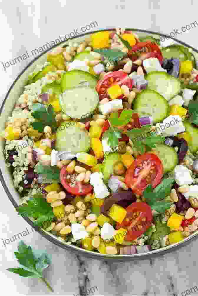 A Colorful Mediterranean Barley Salad With Vegetables, Feta Cheese, And A Lemon Herb Dressing Whole Grains: More Than 150 Creative Ways To Use Quinoa Barley Oats And More (Betty Crocker Cooking)