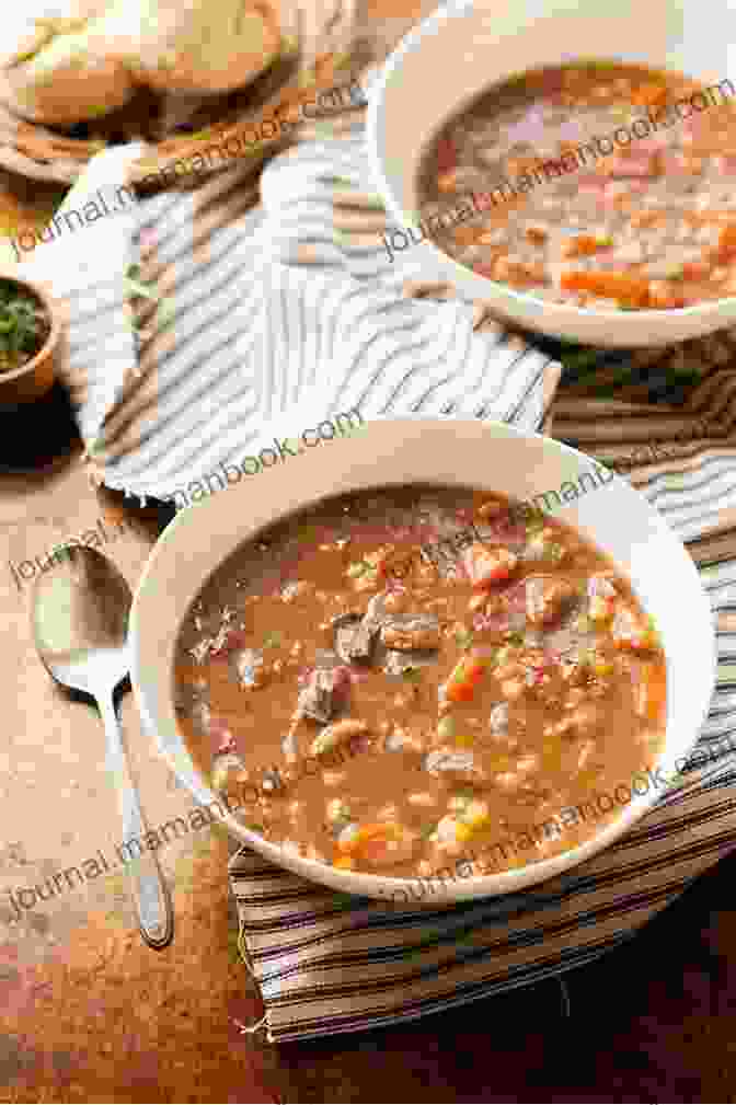 A Hearty Bowl Of Beef And Barley Soup With Vegetables Whole Grains: More Than 150 Creative Ways To Use Quinoa Barley Oats And More (Betty Crocker Cooking)