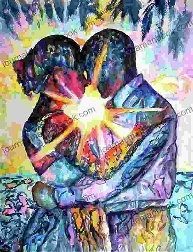 A Painting Depicting A Couple Embracing, Their Auras Intertwining, Symbolizing The Unifying Power Of Love In Bridging The Gap Between Soul And Body. The Marriage Of Soul Body: Poems