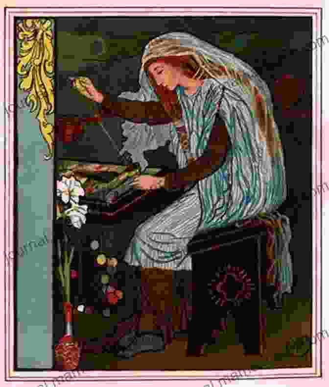 An Illustration Of The Lady Of Shalott Weaving A Tapestry In Her Tower. Radbod King Of Frisia: Medieval Tales From The Bard Iron Tongue